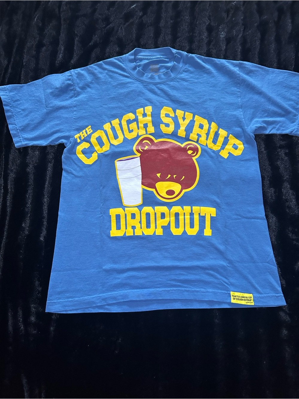 Blue Short Sleeve Graphic Tee - The Cough Syrup Dropout